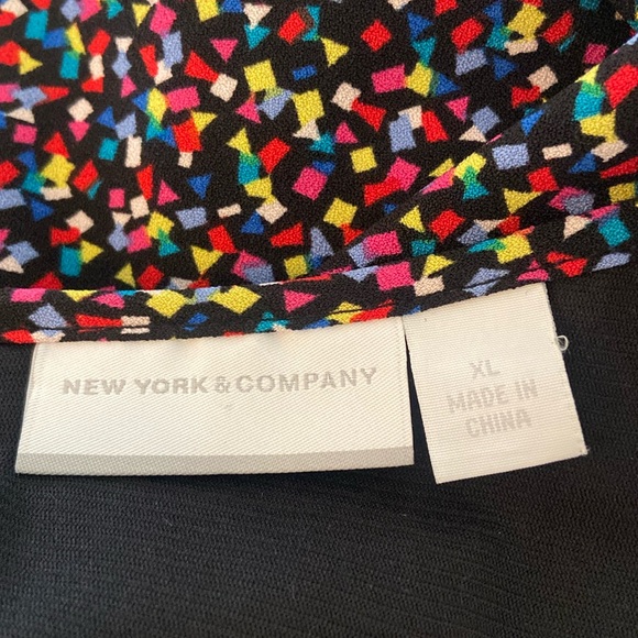 New York & Company ditzy print spaghetti strap swing dress XL - Picture 4 of 13